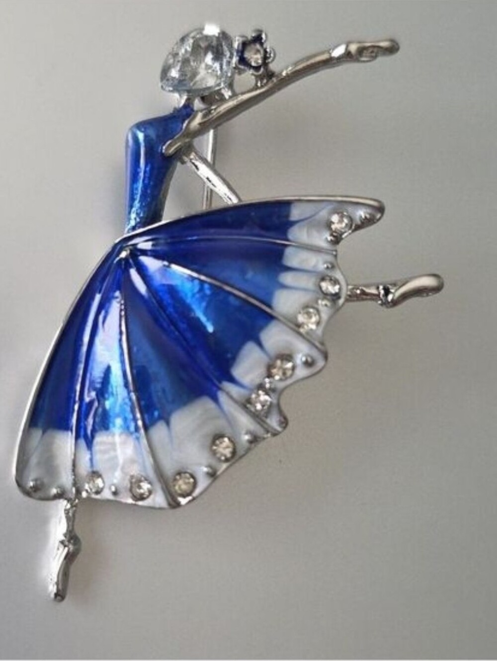BALLERINA Gemstone and Pearl   Brooch